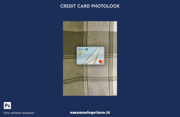 modello frontale photolook mastercard della banca Pakistan Faysal in stile verif